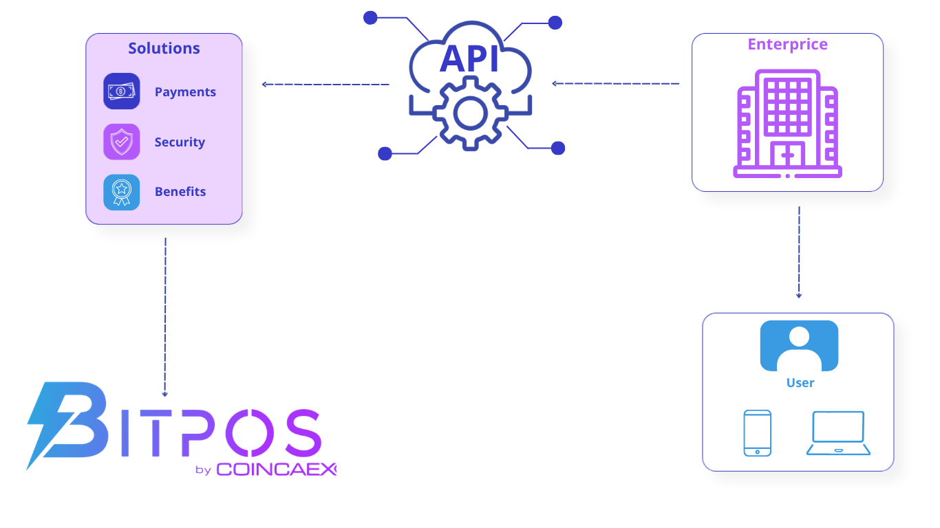 Diagrama de integración API BITPOS